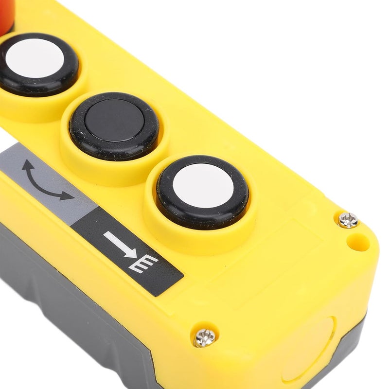 Fockety Hoist Crane Push Button Switch, 3 Keys Rainproof Crane Pendant Control Station UP Down Hoist Push Button Switch with M20 x 1.5 Water Proof Connector, Emergency Stop - Image 5